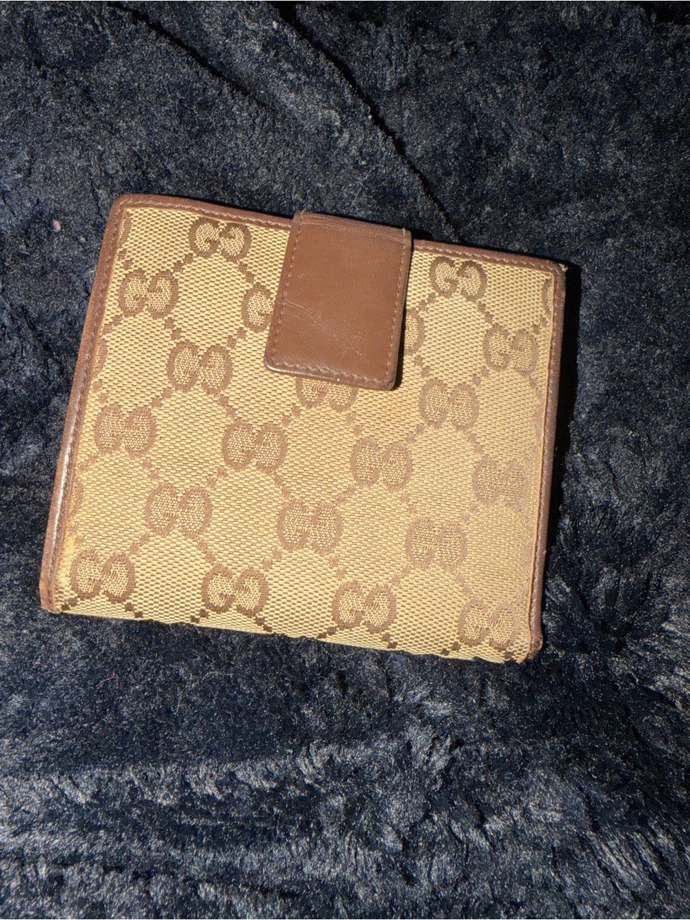 Gucci Tan and Brown GG Monogram Wallet
